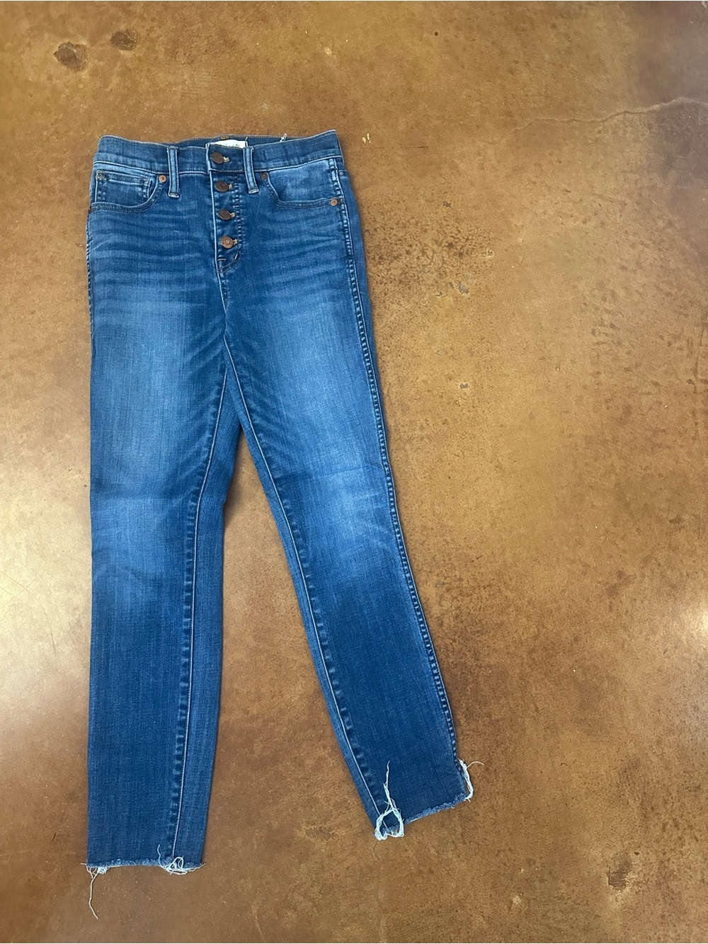 Madewell 10” high rise Skinny crop Jeans in Medium Blue Wash